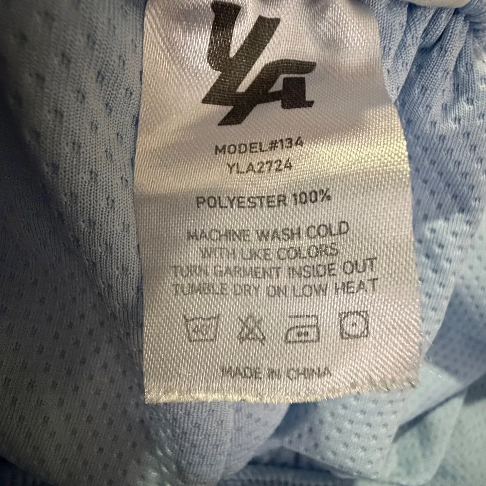 YoungLA 134 Mesh Gym Shorts Mens Medium Light Blue Athletic Bodybuilding YLA2724